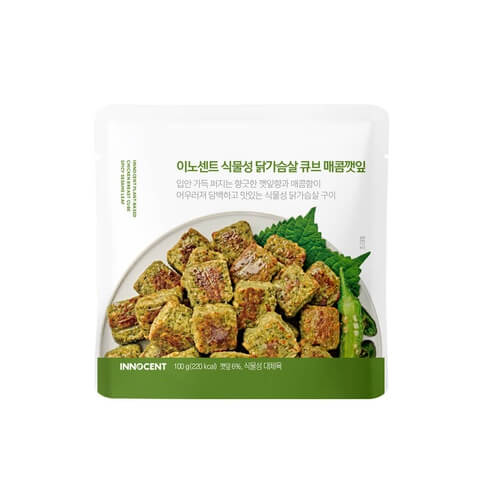 [SET][본사몰] 이노센트 닭가슴살 큐브 매콤깻잎 (10팩)